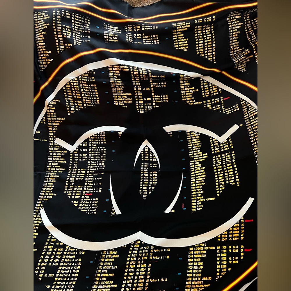 New XL Chanel Silk Scarf